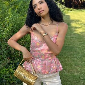 Elegant Pink Sequin Camisole Top by cue on medium